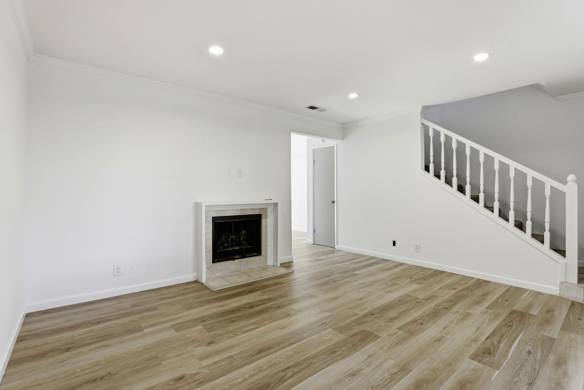 Danville townhouse living room after the remodel.